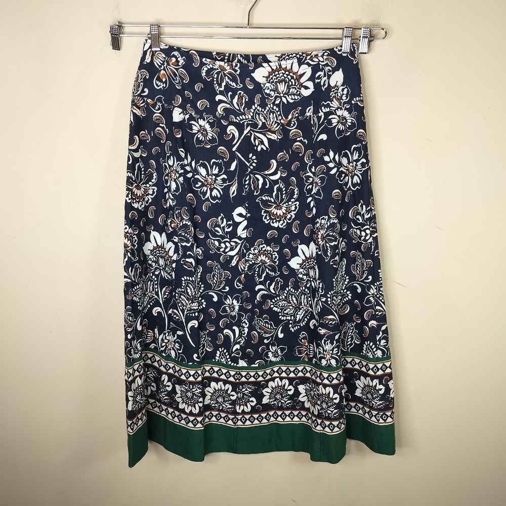 Ann Taylor LOFT Floral Maxi Skirt‎ Linen Viscose